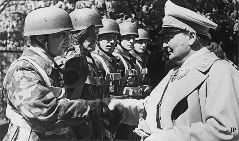 mussolini german soldier Vintage world war A4 Photo Print