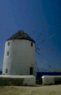 mykonos windmill 01 1980s 1990s A4 Photo Print