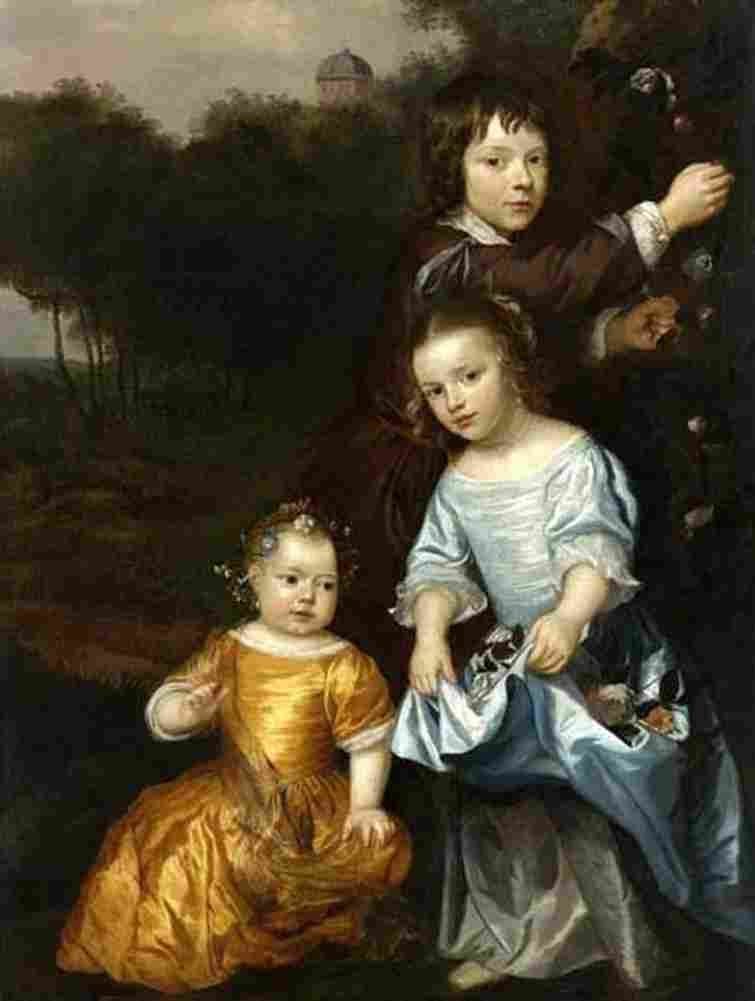mytens Three Children In A Landscape Art A4 Photo Print