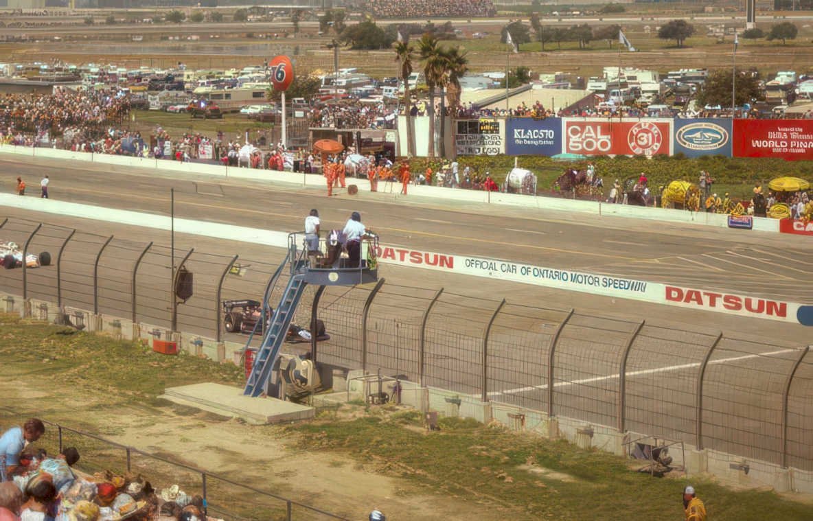 nascar datsun speedway Vintage A4 Photo Print