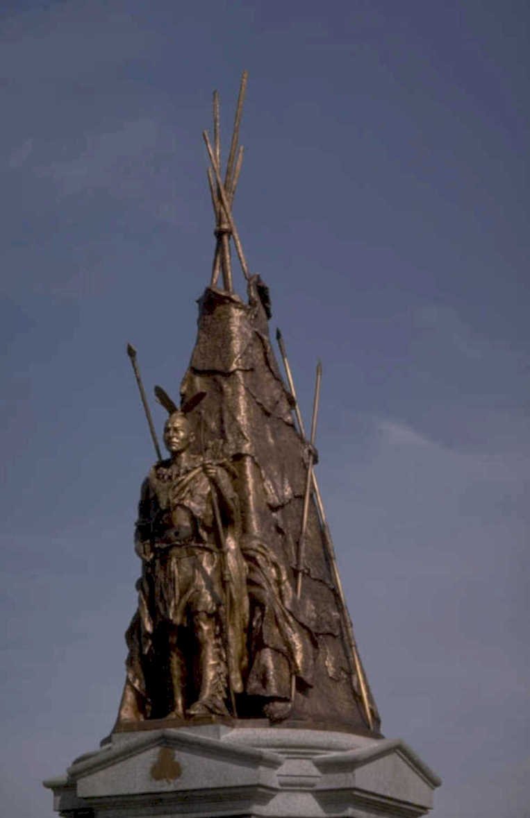 native american statue 1980s 1990s A4 Photo Print
