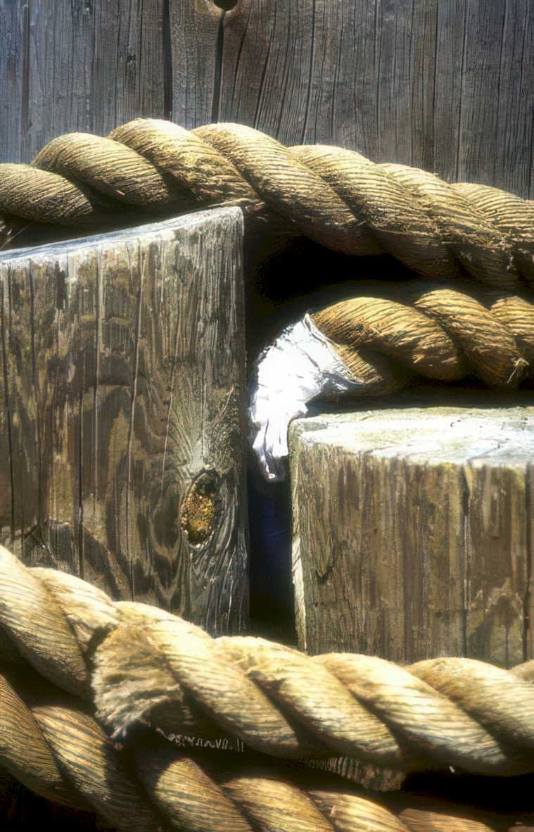 nautical rope blocks Vintage A4 Photo Print