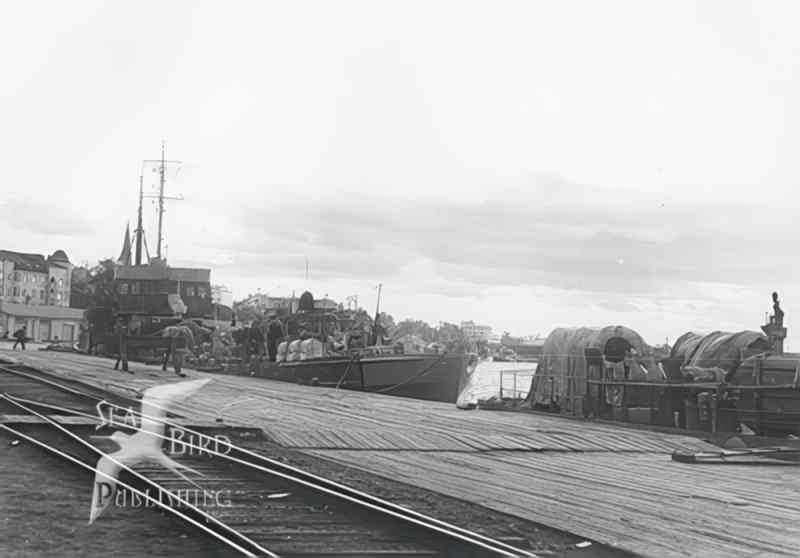 naval destroyer port Vintage world war A4 Photo Print