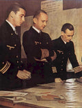 naval strategy meeting Vintage world war A4 Photo Print