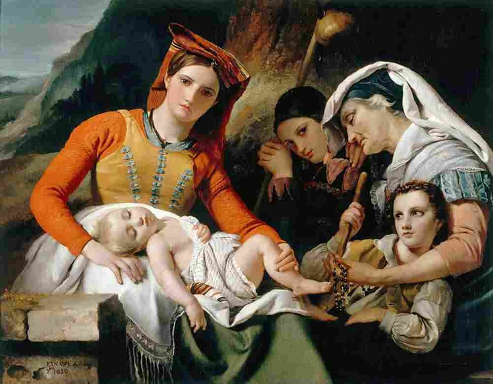 navez rest of the peasants Art A4 Photo Print
