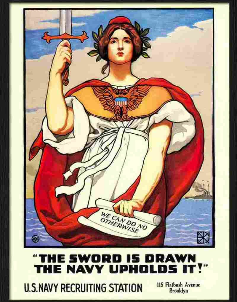 navy poster kenyon cox 1914 1918 Advert A4 Photo Print