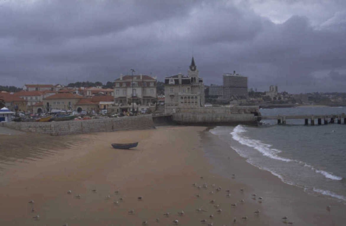 nazare beach scene 1980s 1990s A4 Photo Print
