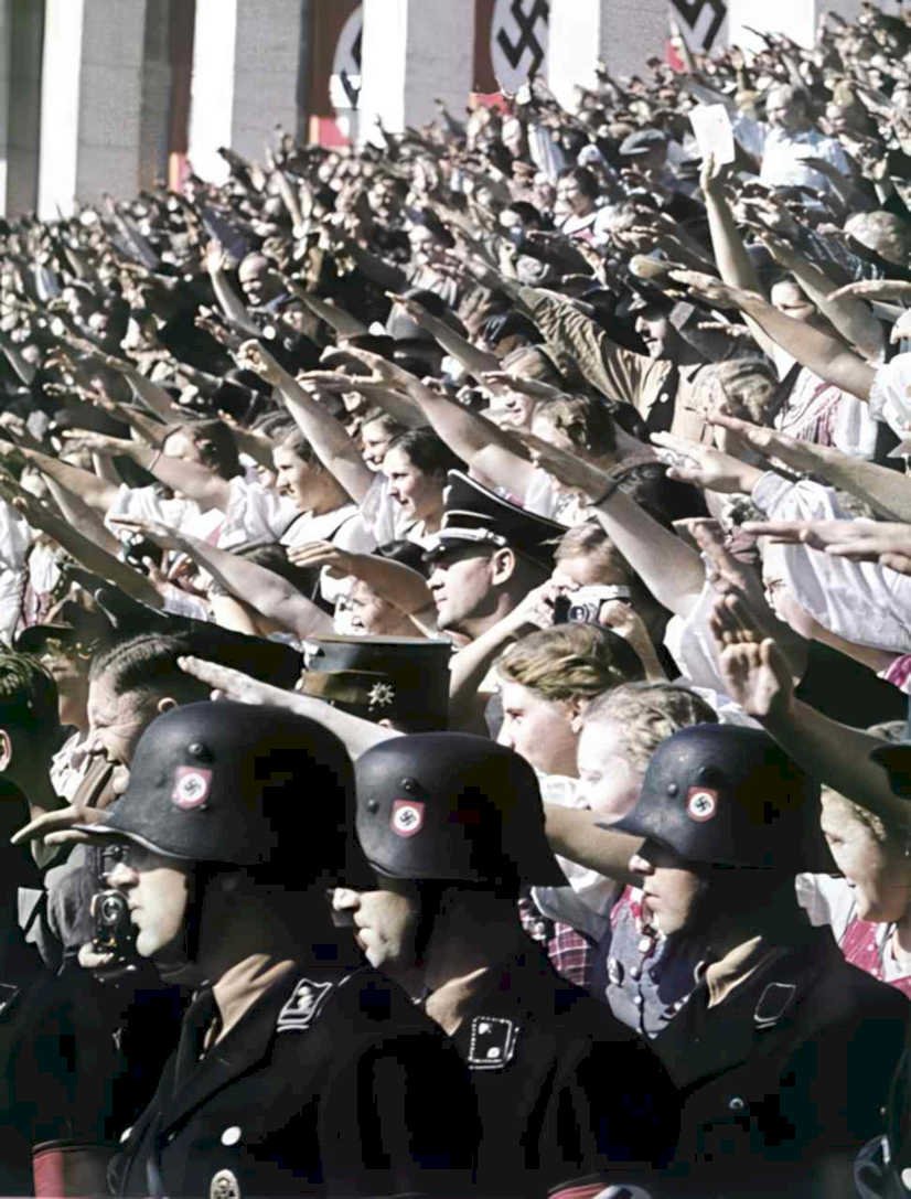 nazi rally 1930s Vintage world war A4 Photo Print