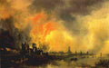 neer Burning Castle Before a City Art A4 Photo Print