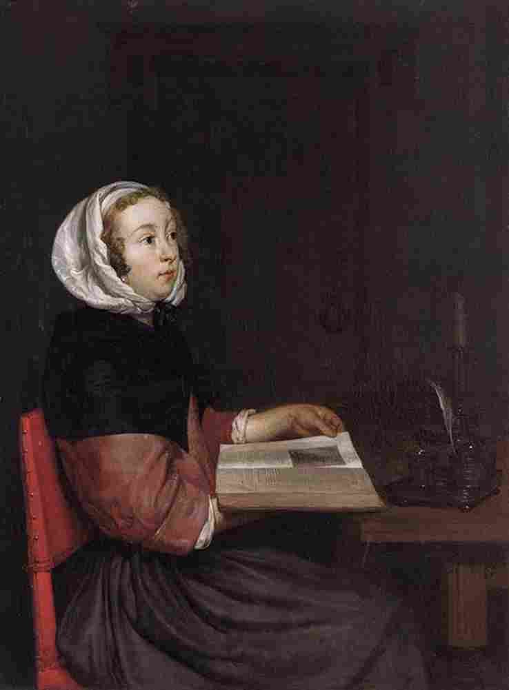 neg The Reader Art A4 Photo Print