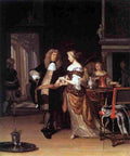 neg couple in an interior Art A4 Photo Print
