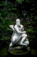 neptune statue forest 1980s 1990s A4 Photo Print