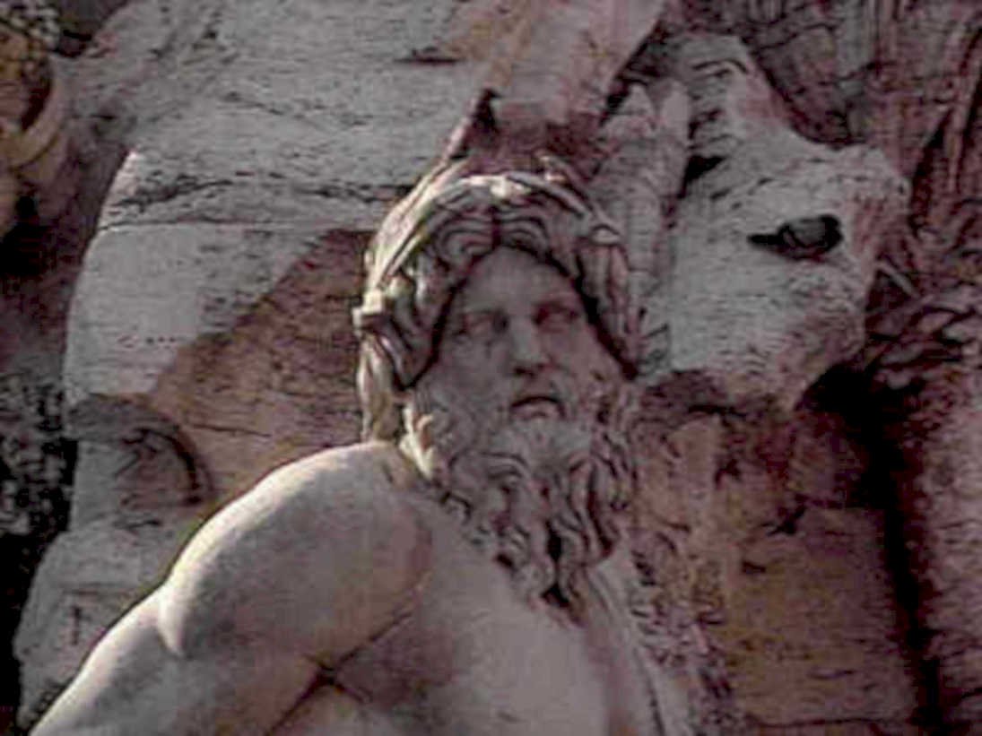 neptune statue roots1980s 1990s A4 Photo Print