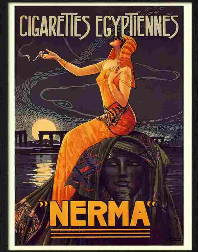 nerma cigarette poster gaspar camps 1924 Advert A4 Photo Print