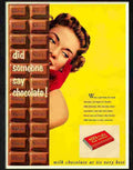 nestle chocolate 1950s Advert A4 Photo Print