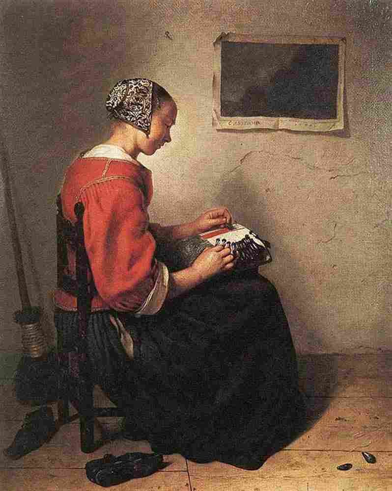 net the lace maker Art A4 Photo Print