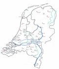 netherlands belgium map Vintage world war A4 Photo Print