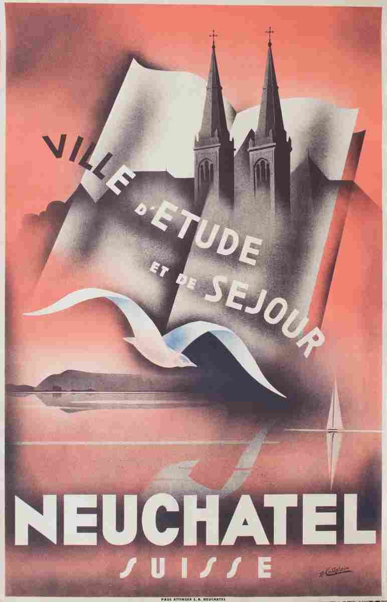 neuchatel jean pierre chatelain 1937 4 Advert A4 Photo Print