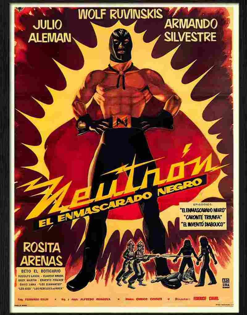 neutron mexican wrestler Advert A4 Photo Print