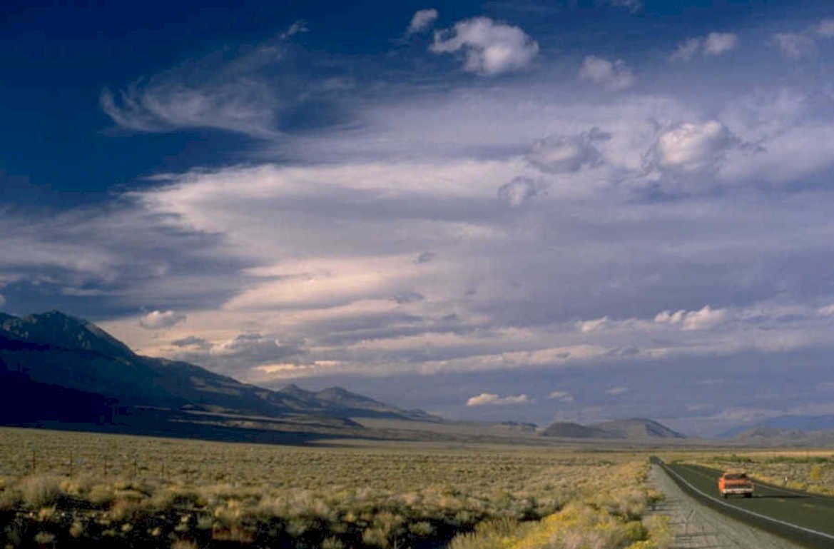 nevada highway sunset 1980s 1990s A4 Photo Print