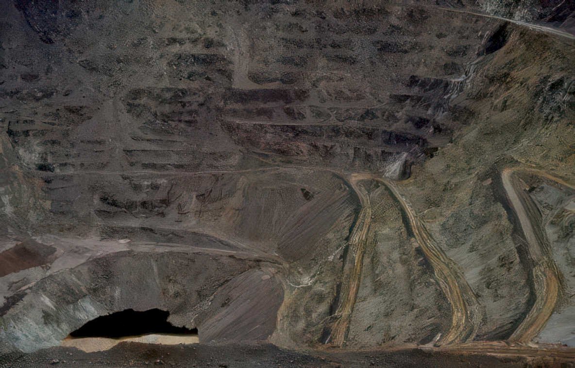 nevada openpitmine excavation Vintage A4 Photo Print