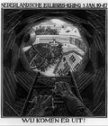 new year greeting card mc escher 1946 A4 Photo Print