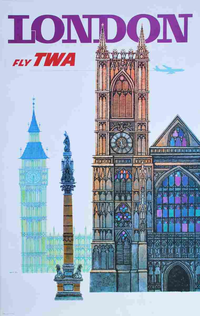 new york twa david klein 1960 10 Advert A4 Photo Print
