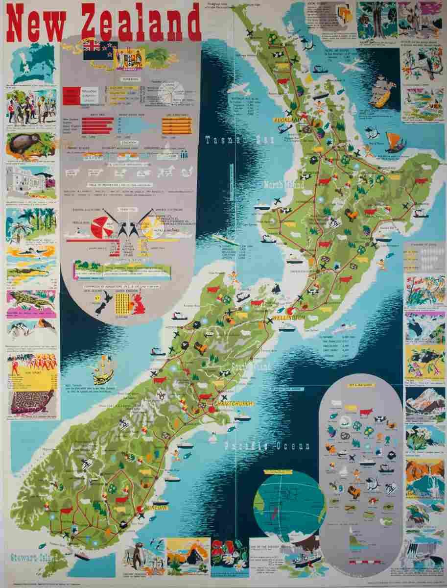 new zealand h mallitte 1951 4 Advert A4 Photo Print