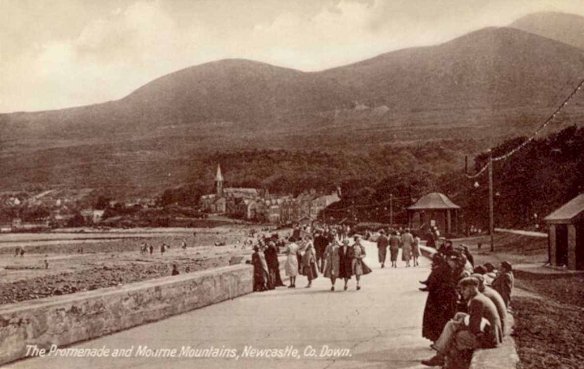 newcastle mourne mountainsVintage 1880s 1900s A4 Photo Print