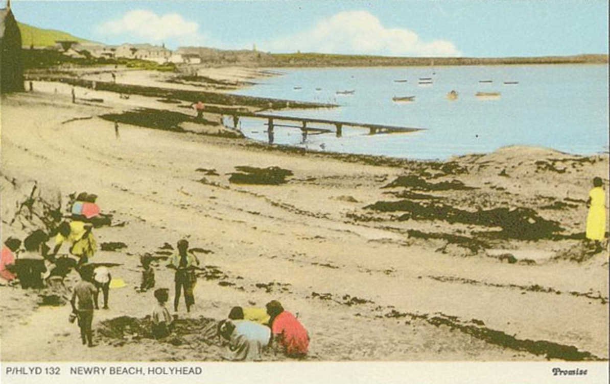 newry beach holyheadVintage 1880s 1900s A4 Photo Print