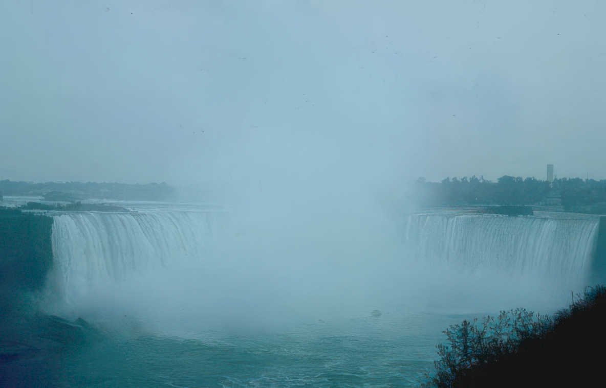 niagara falls rainy Vintage A4 Photo Print