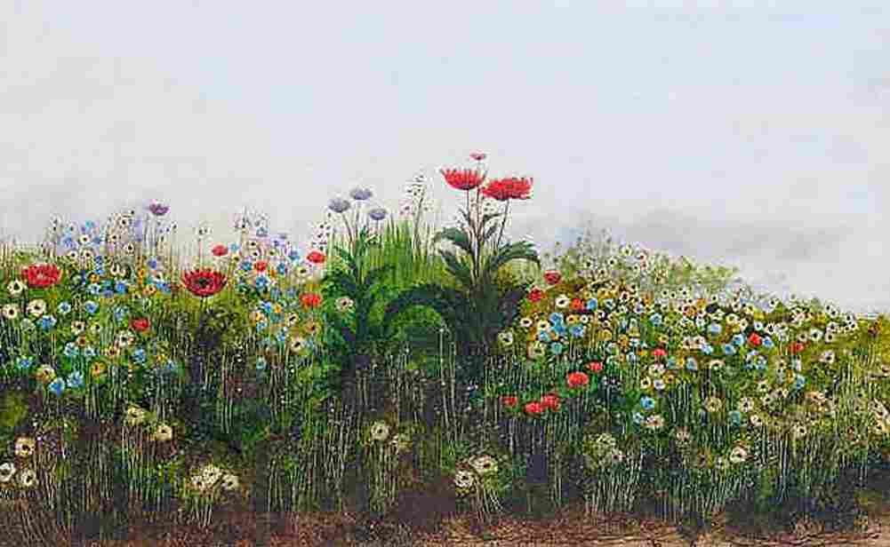 nich Flowers Art A4 Photo Print
