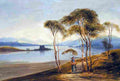 nich Woman on a Path by a Lake Art A4 Photo Print