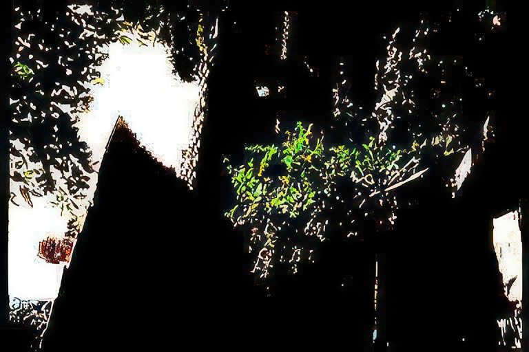 night cityscape church Vintage A4 Photo Print