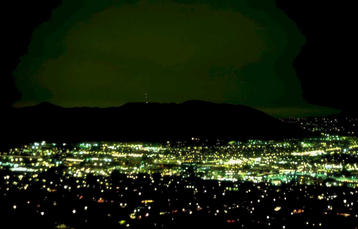 night cityscape la 2 Vintage A4 Photo Print