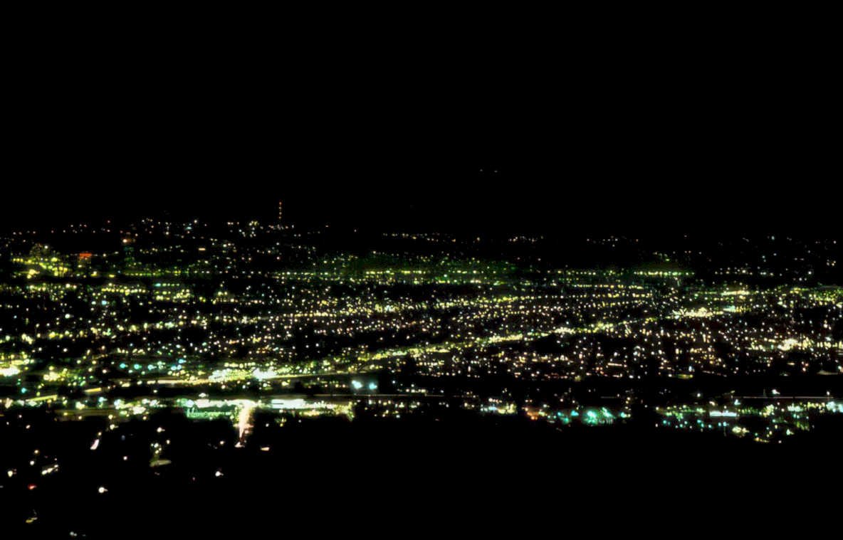 night cityscape la 3 Vintage A4 Photo Print
