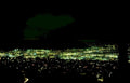 night cityscape la 4 Vintage A4 Photo Print
