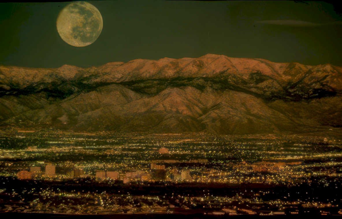 night cityscape lasvegas Vintage A4 Photo Print