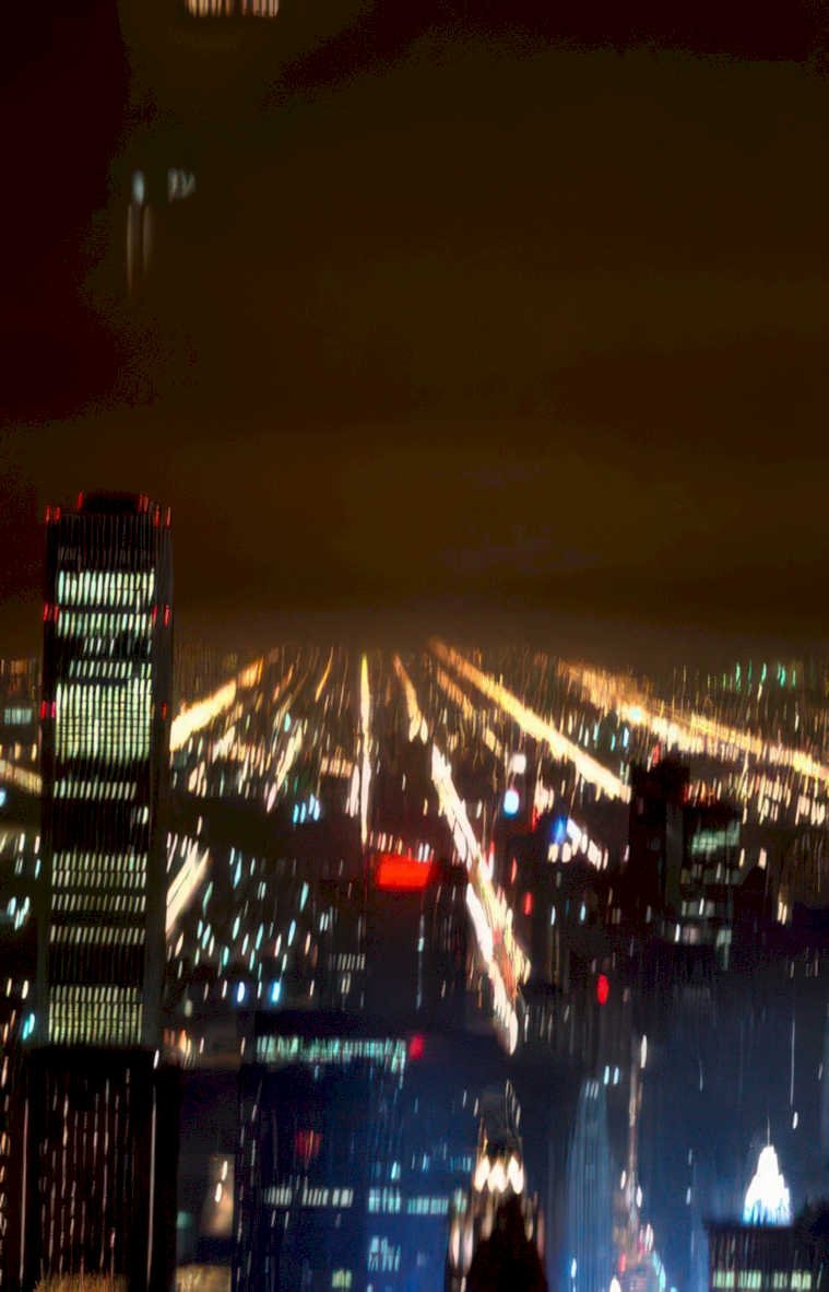 night cityscape newyork Vintage A4 Photo Print