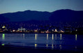 night cityscape reflection Vintage A4 Photo Print