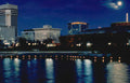 night cityscape riverwalk Vintage A4 Photo Print