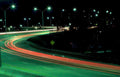 night highway yield Vintage A4 Photo Print
