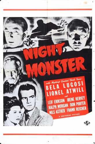 night monster 1942  04 film star poster A4 Photo Print