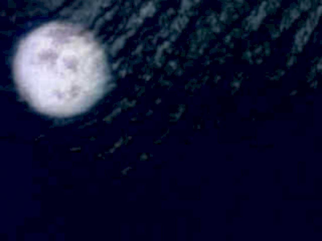 night moon clouds1980s 1990s A4 Photo Print