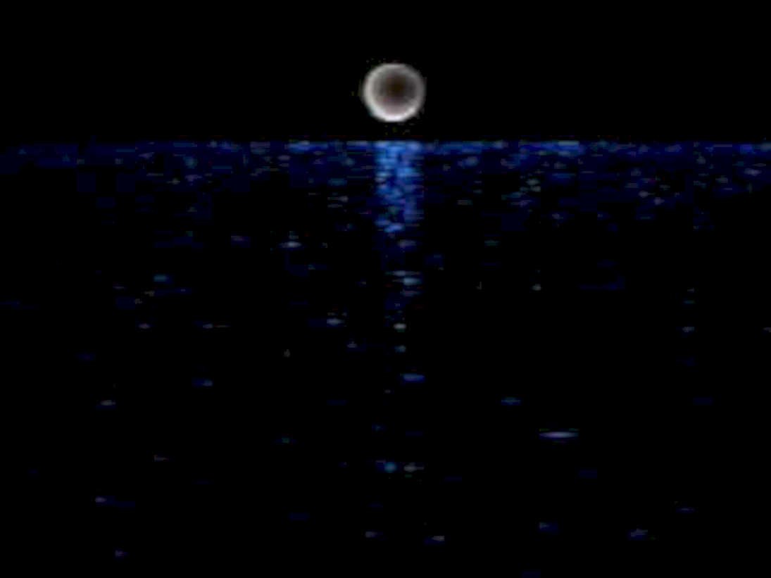night moon ocean 21980s 1990s A4 Photo Print