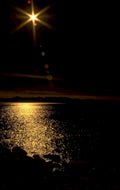 night starburst reflection 1980s 1990s A4 Photo Print