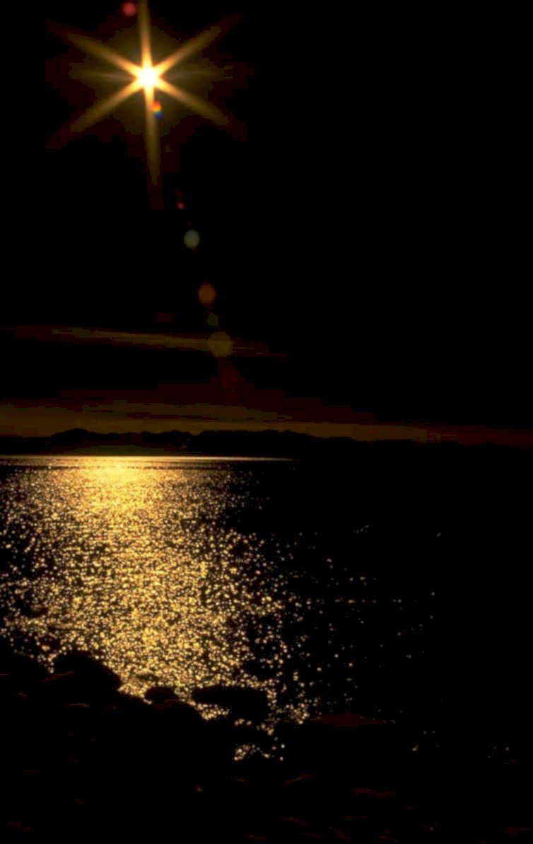 night starburst reflection 1980s 1990s A4 Photo Print