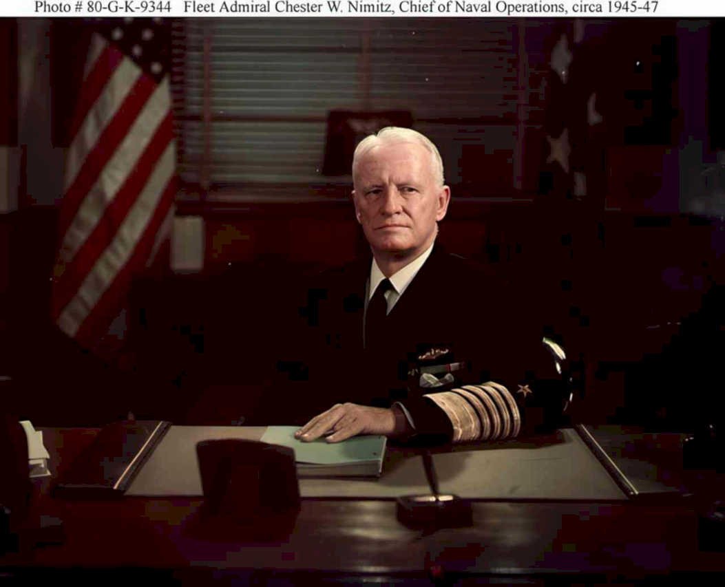 nimitz navy portrait Vintage world war A4 Photo Print