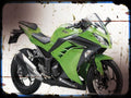 ninja 250 1 A4 Photo Print Motorbike Vintage Aged