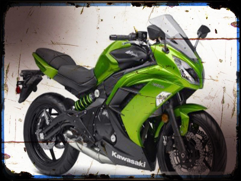 ninja 650 abs A4 Photo Print Motorbike Vintage Aged